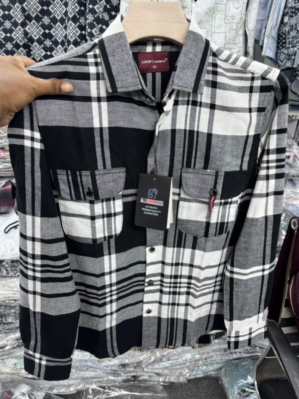 Double Pocket Check Shirts